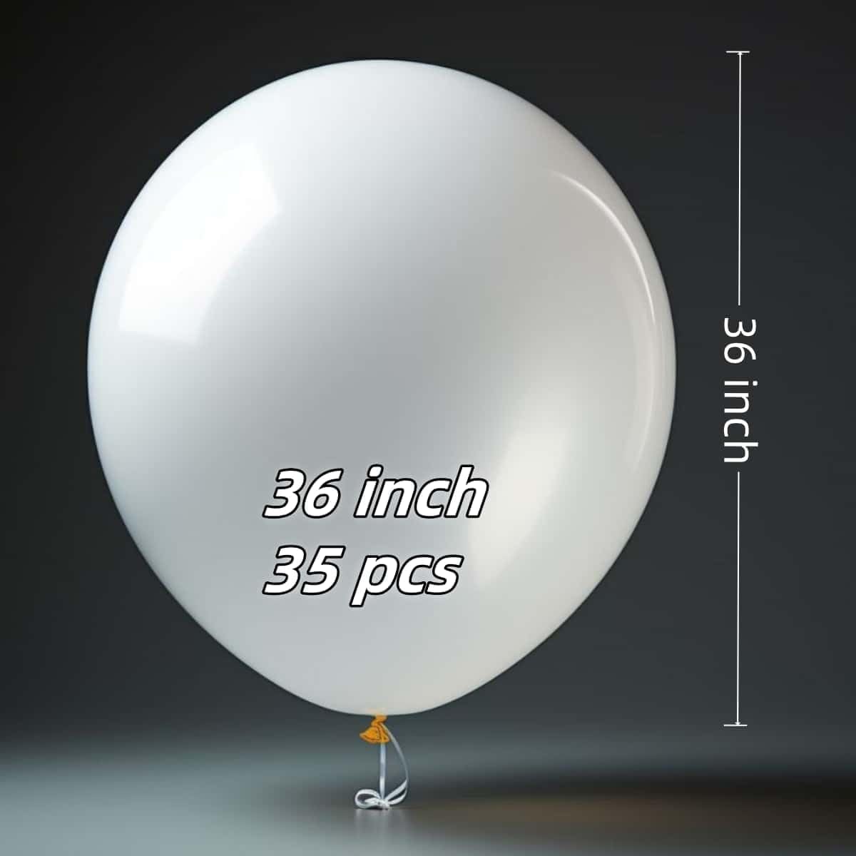 35 Pack White Balloons 36 Inch White Latex Party Large Balloon Bulk for Various Party Events Decorations
