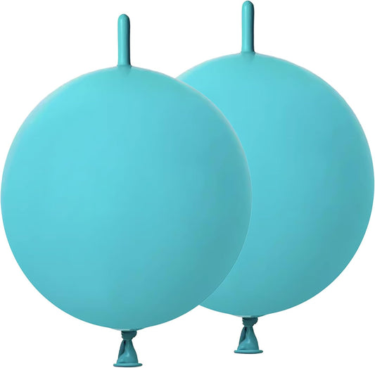 Teal Blue Link Balloons 10 Inch – 120 Pcs Latex Linking Balloons for Birthday & Mermaid Party
