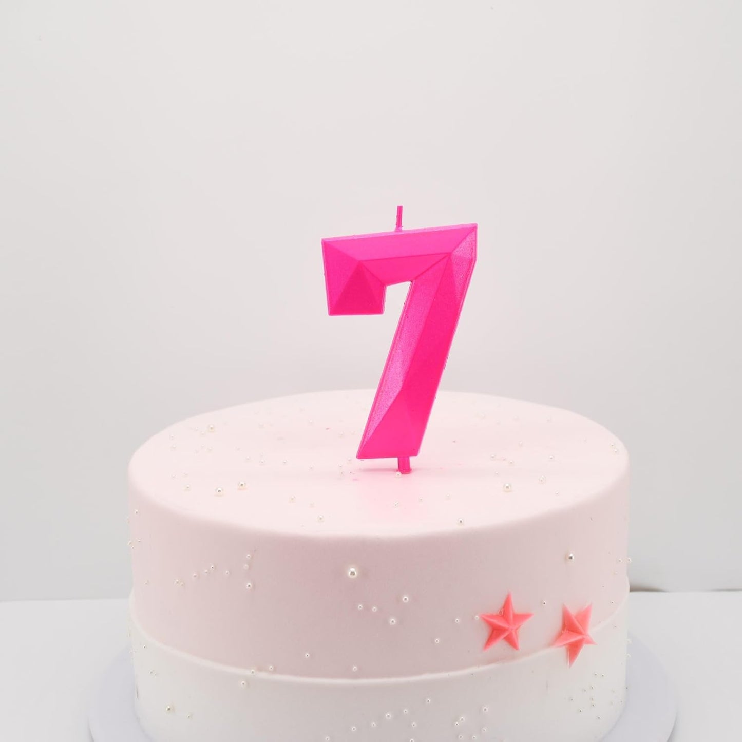 DERVENTA Large Birthday Candle Number 3D Pink 3.7 inch Party Celebration Anniversary Decoration Cake Topper 1 Piece (Number 70 Pink)