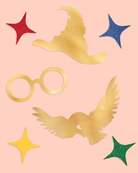 xo, Fetti Wizard Party Foil Confetti - 200 pc | Birthday Accessory, Kids Magic Favor, DIY Activity, Bday Decoration, Millennial Table Decor, Glitter Tablescape