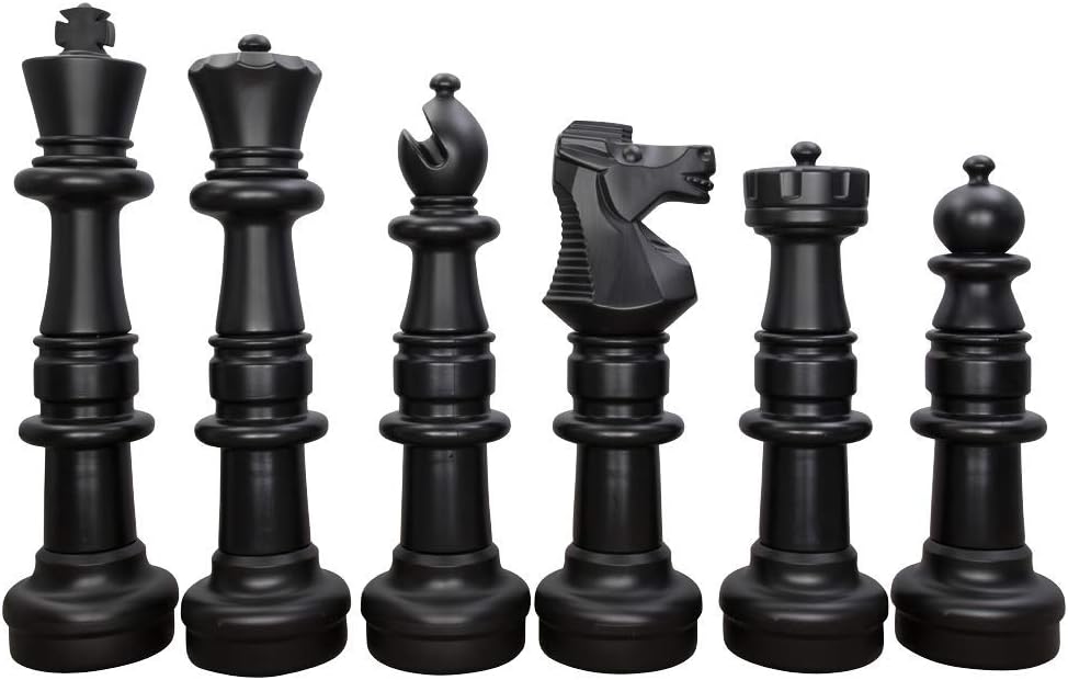 MEGACHESS Giant Oversized Premium Chess Set with 37 Inch Tall King with Hard Plastic Chess Board