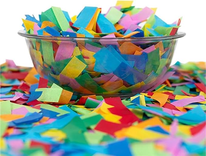 Ultimate Confetti, Multicolor Biodegradable Confetti - Rectangular Fluttering Tissue Paper Confetti for Cannon and Launcher use - Best for Gender Reveal, Birthday, Wedding, and Parties - 1 lb, 16 oz