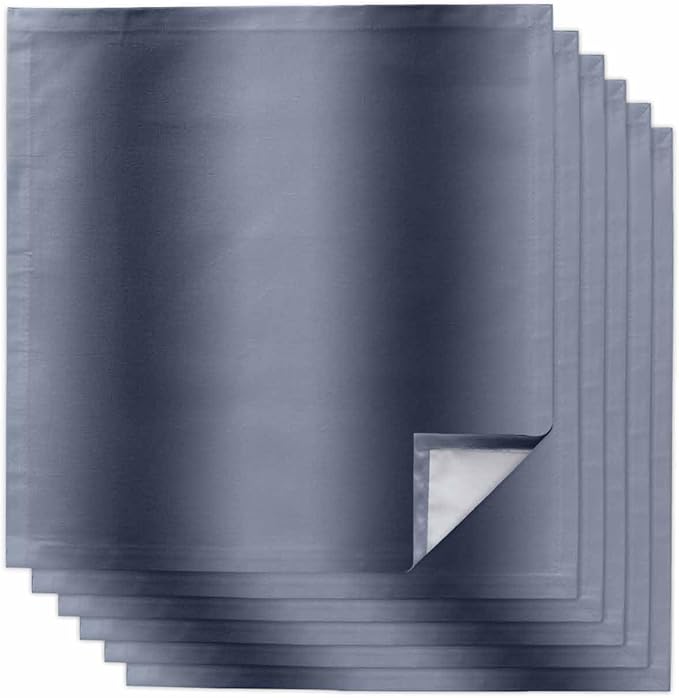 Navy Blue Ombre Cloth Napkins Set of 6 Reusable Dinner Napkins, Modern Abstract Art Cocktail Napkin, Farmhouse Gradient Washable Table Napkins for Wedding/Holiday Party/Baby Shower 20"x20"