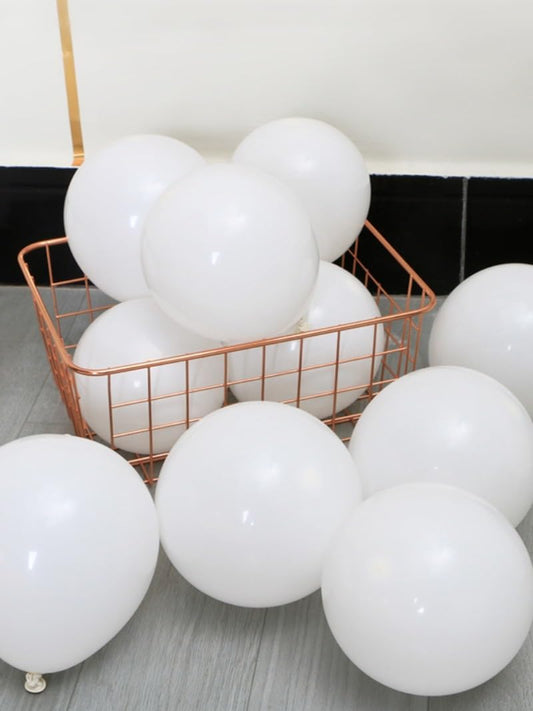 White Latex Balloons 100 pcs Matte White Balloons Different Sizes 18 12 10 5 Inch Round Helium Balloons for Themed Wedding Graduation Birthday Party Backdrop Decorations