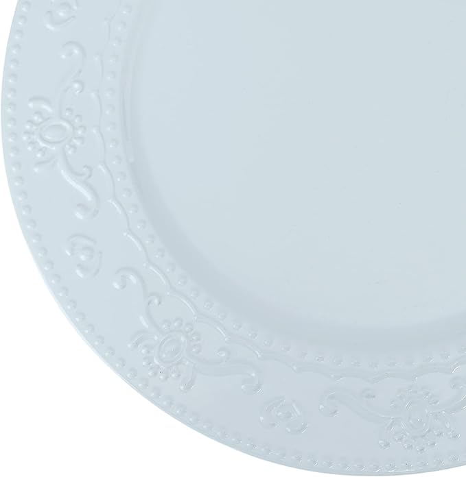 13-Inch Charger Plates, 6Pcs Dinner Plate Chargers Round Server Ware for Wedding, Party, Blue