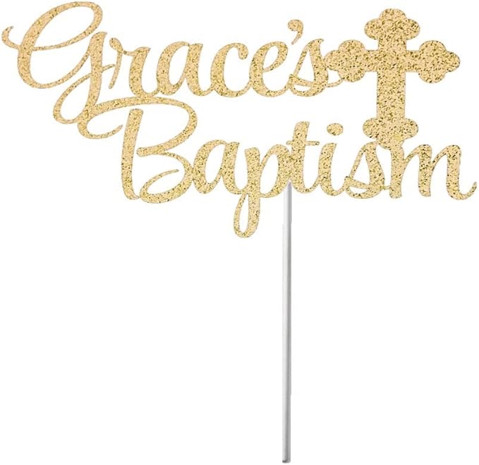 Custom Personalized Baptism Cake Topper