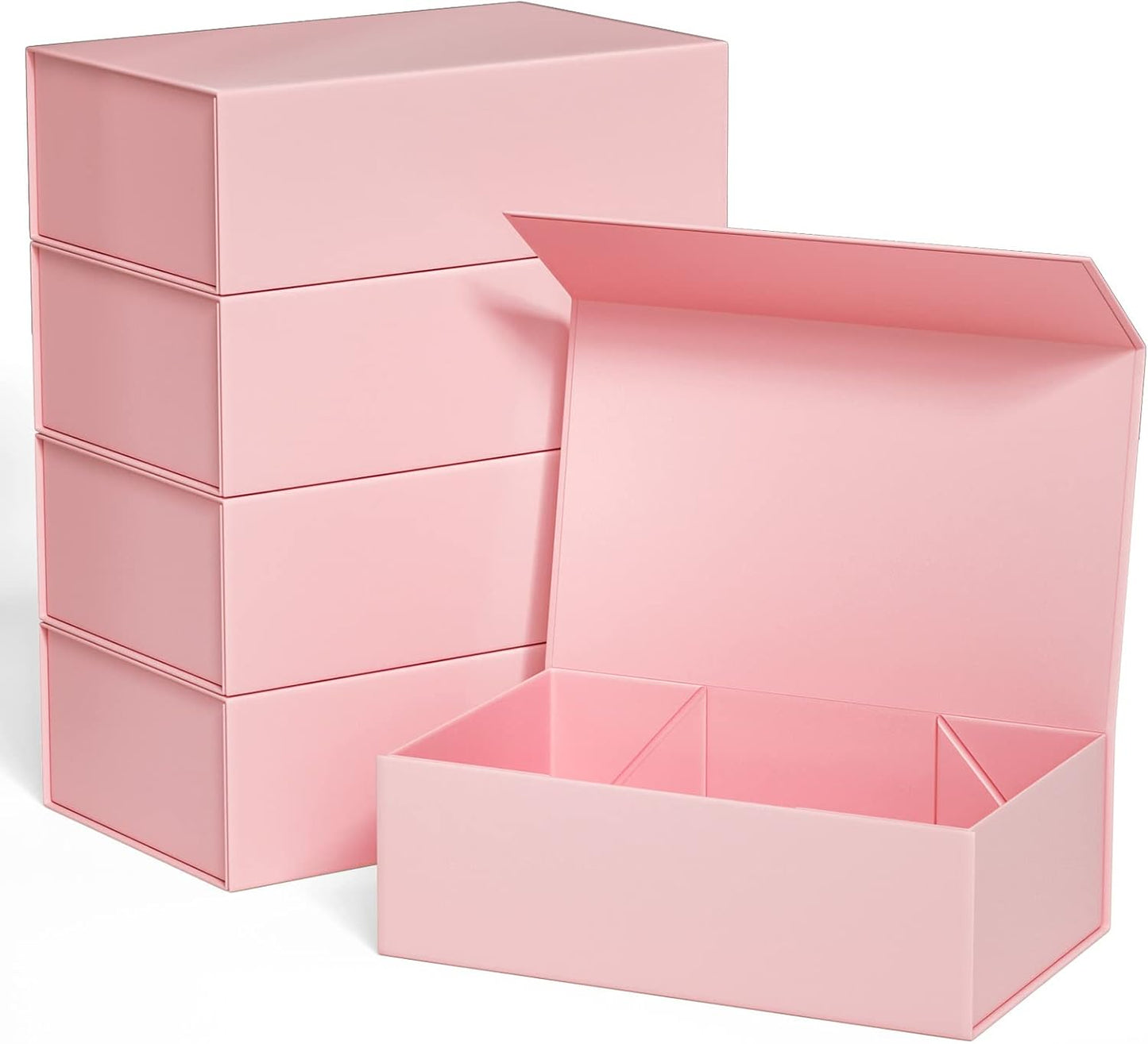 Pink Gift Boxes 12" x 6" x 4" with Magnetic Closure Lid Gift Boxe for Presents,Bridesmaid Gifts Box,Cute Boxe,Birthday Gift box,Luxury for Gift Packaging, Magnetic Gift Boxes for Wrapping Gifts (Pink/5PCS)