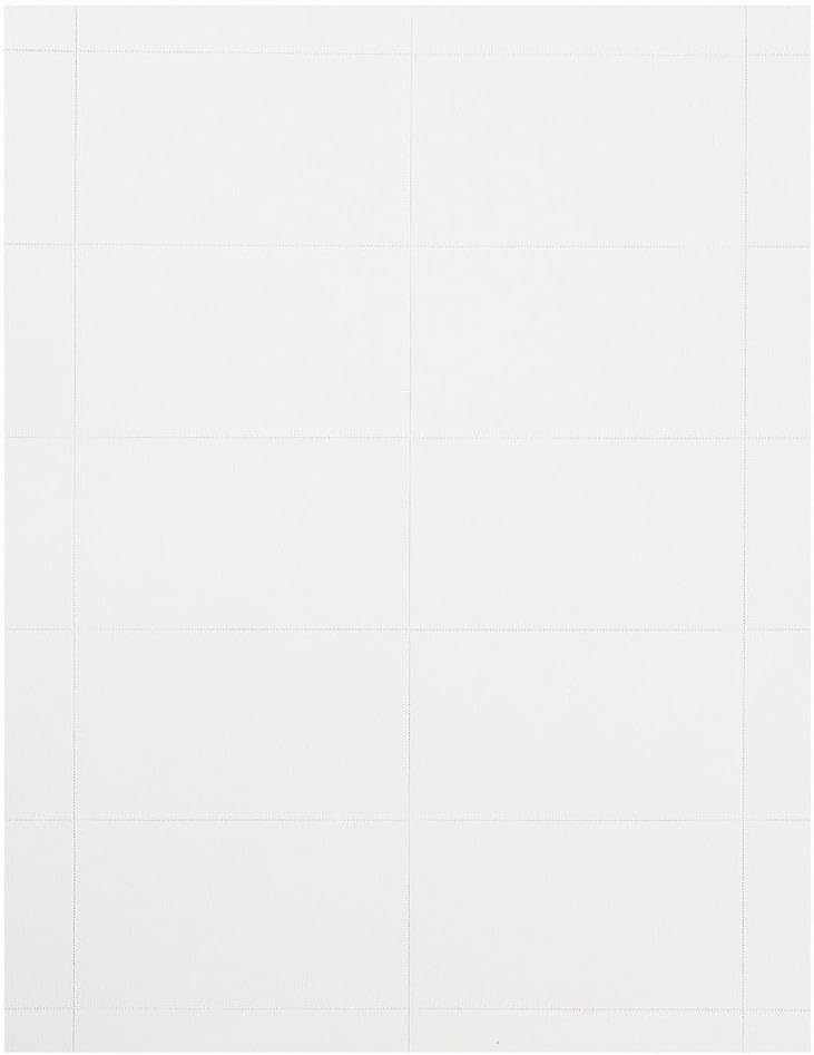 JAM PAPER Printable Business Cards - 3 1/2 x 2 - White Vellum - 100/Pack