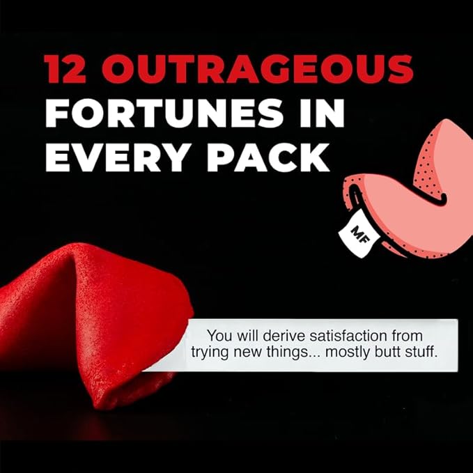 Miss Fortunes, Funny Fortune Cookies, The Dirty Dozen, Show Off Your Questionable Taste Today! Great For Date Night, Valentine's Day and Bachelorette Parties, Written by Professional Comedy Writers (Box of 12 Individually Wrapped Cookies)
