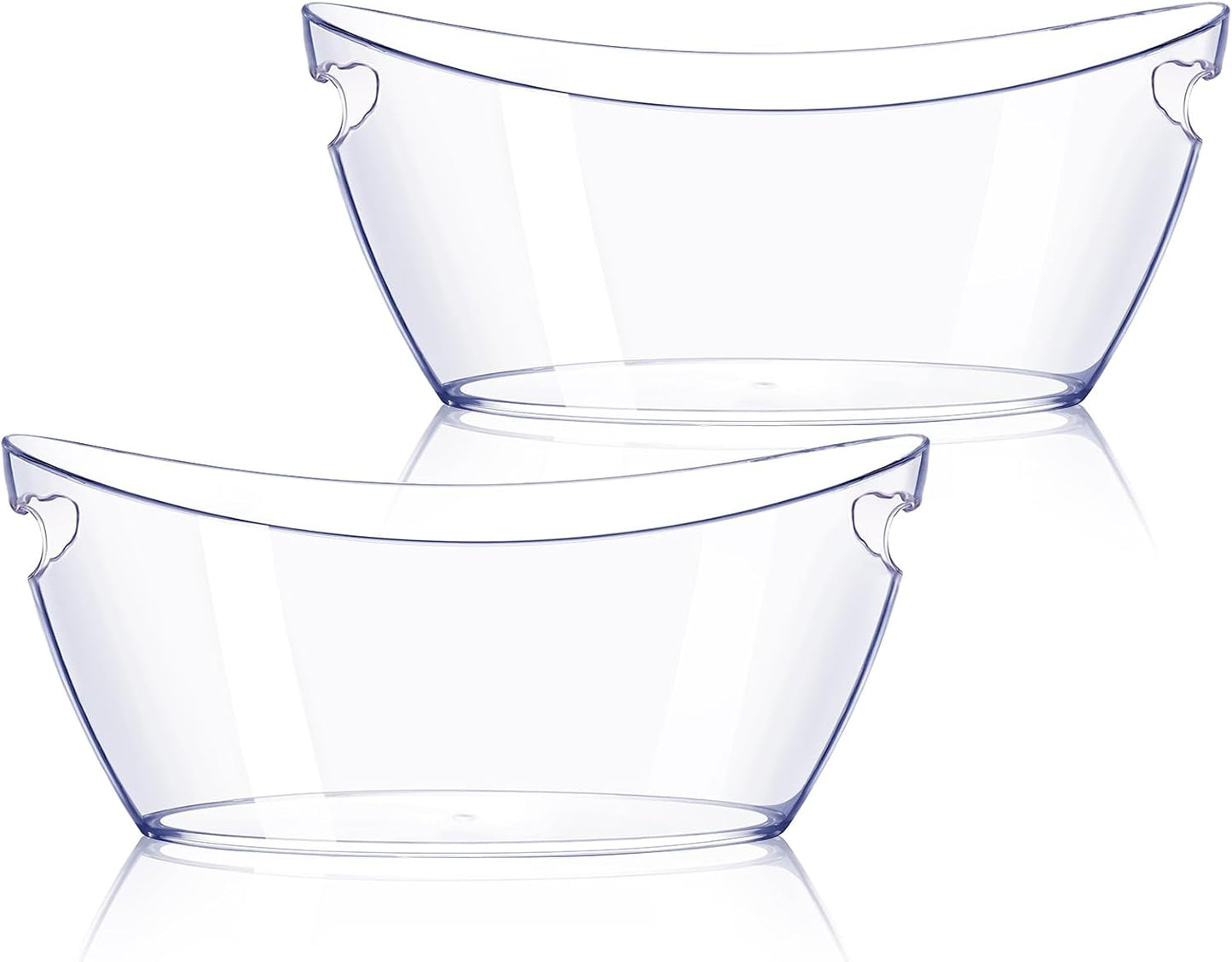 Ice Bucket 2 PCS, Small Ice Buckets for Parties, Mimosa Bar Supplies Beverage Tub for Champagne Beer Sparkling Wine Cocktails（5.5L) 16.5 * 7.3 * 6.8inch