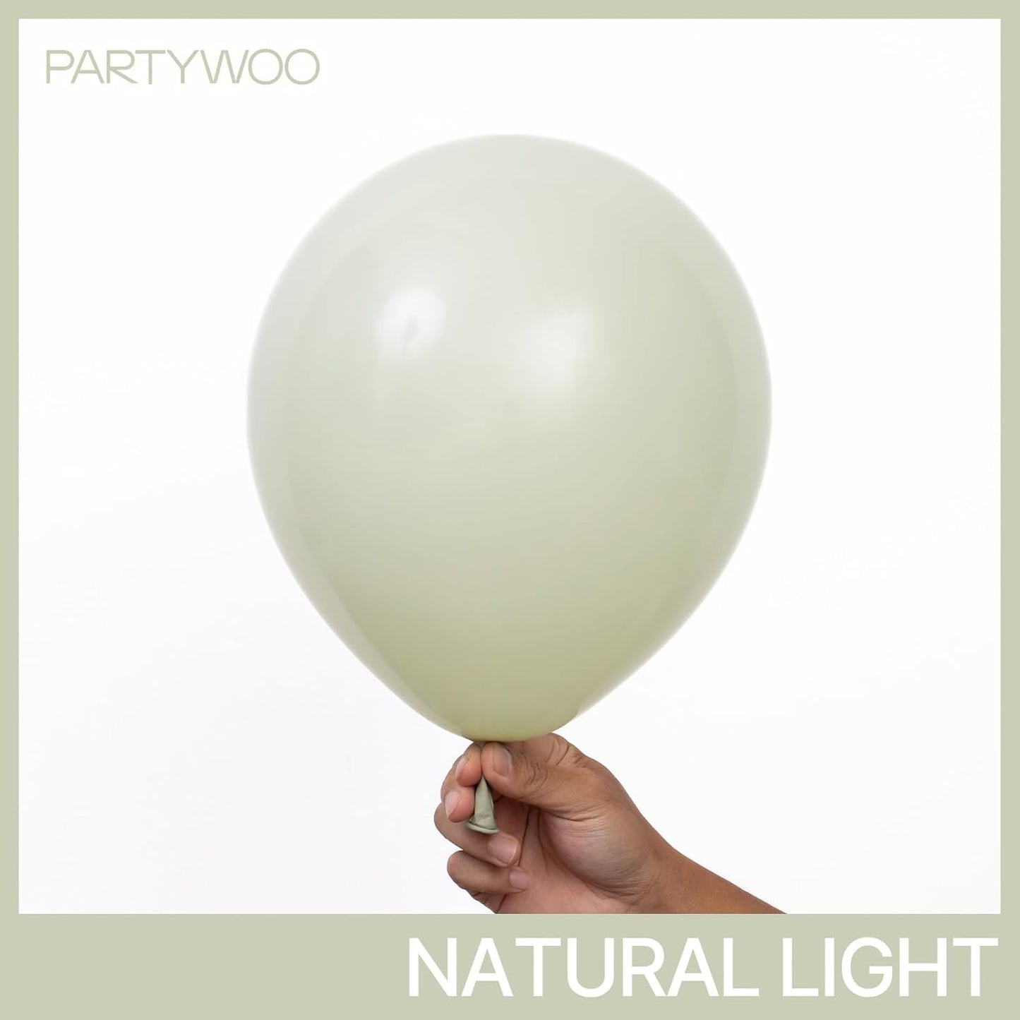 PartyWoo Sage Green Balloons 100pcs Different Sizes of 18 12 10 5 Inch Dusty Boho Green Latex Balloon Arch Kit for Wedding Birthday Dinosaur Jungle Golf Football Theme Party Decorations Green-F32