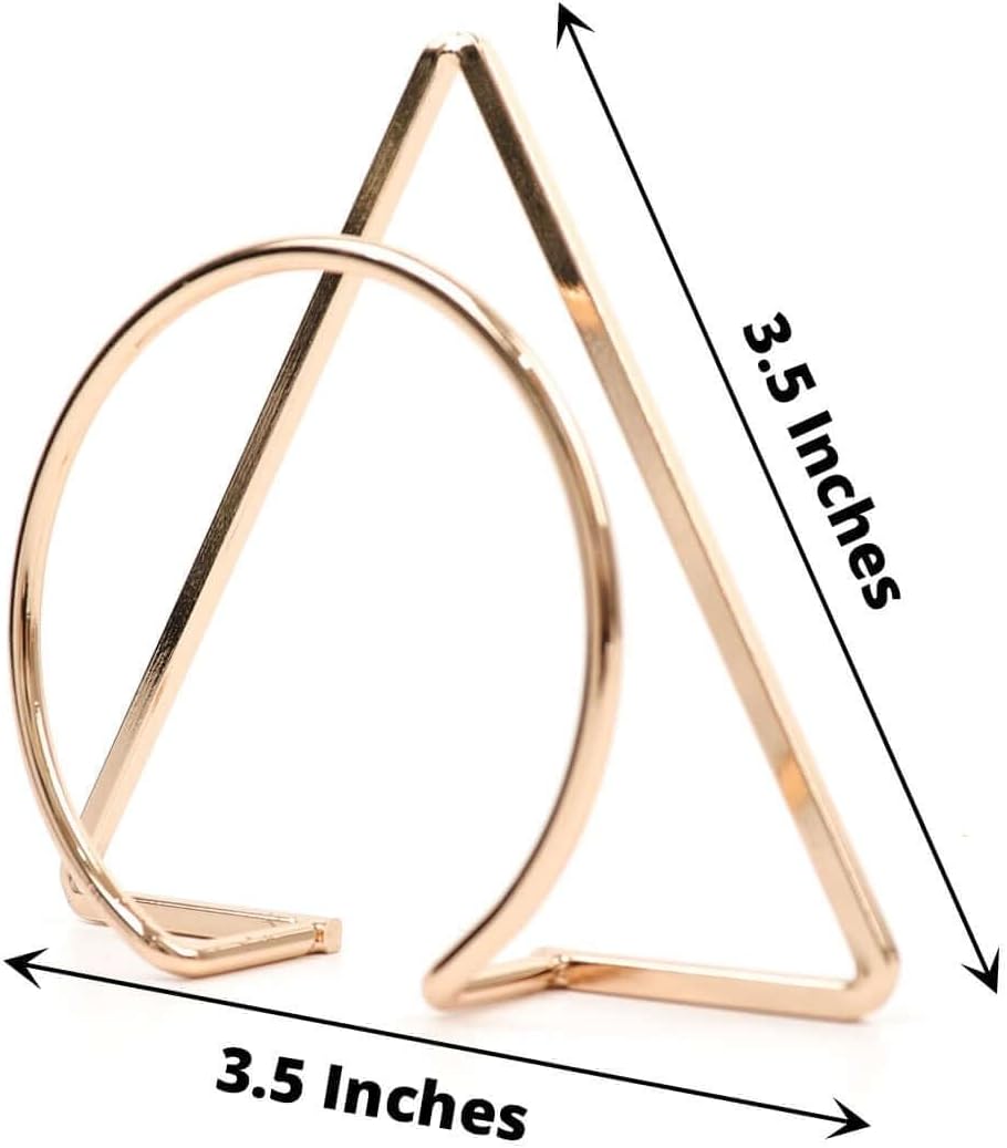 Efavormart 4 Pack | Gold Geometric Metal Napkin Rings, Modern Nordic Napkin Holder Stands