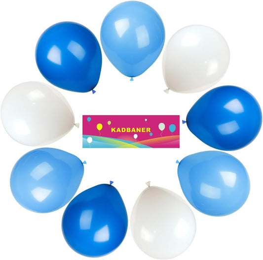 White Blue Light blue Balloons,100 Pack 12 Inch Latex Balloons,for Wedding Birthday Party Baby Shower Christmas Party Decorations