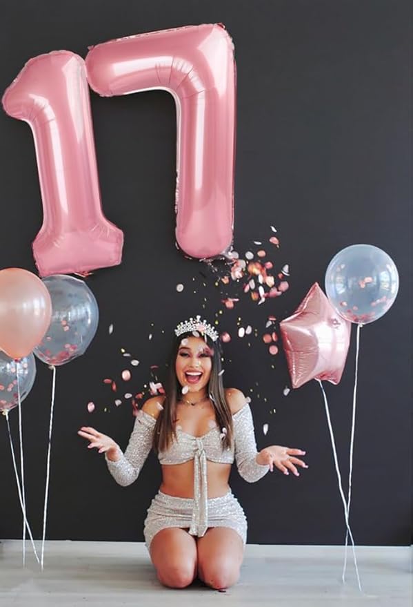 Number 0 Balloons 40 Inch Pastel Pink Number Balloons for 10 20 30 40 50 60 70 80 90 100 Numbers Balloon Birthday Decorations Wedding Event Baby Shower