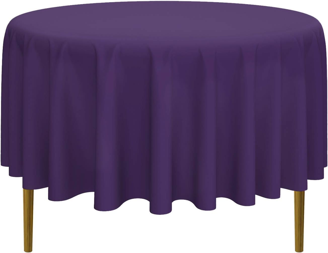 Lann's Linens - 90" Round Premium Tablecloth for Wedding/Banquet/Restaurant - Polyester Fabric Table Cloth - Purple