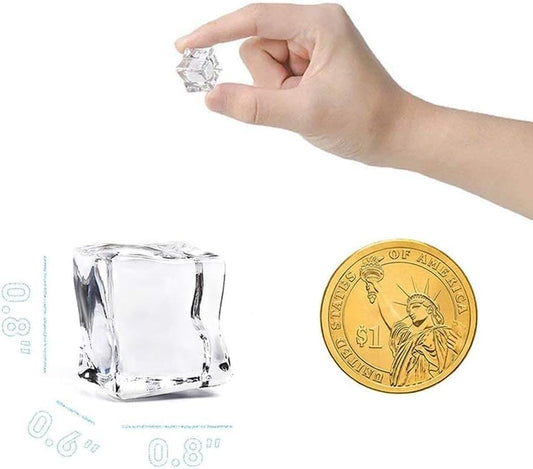 DomeStar Fake Ice Cubes, 20 PCS 0.8" Plastic Ice Cubes for Photography Accessories Props Wedding Centerpiece Home Decoration