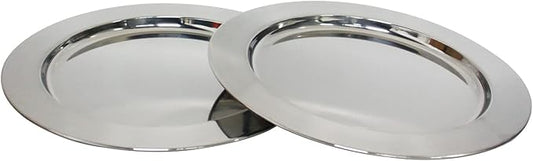 13" Stainless Steel Handmade Charger Plates, Silver Charger Plates, Metal Silver Chargers for Dinner Plates, Plate Chargers Set of 6