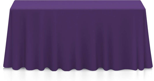 Lann's Linens - 90" x 132" Premium Tablecloth for Wedding/Banquet/Restaurant - Rectangular Polyester Fabric Table Cloth - Purple
