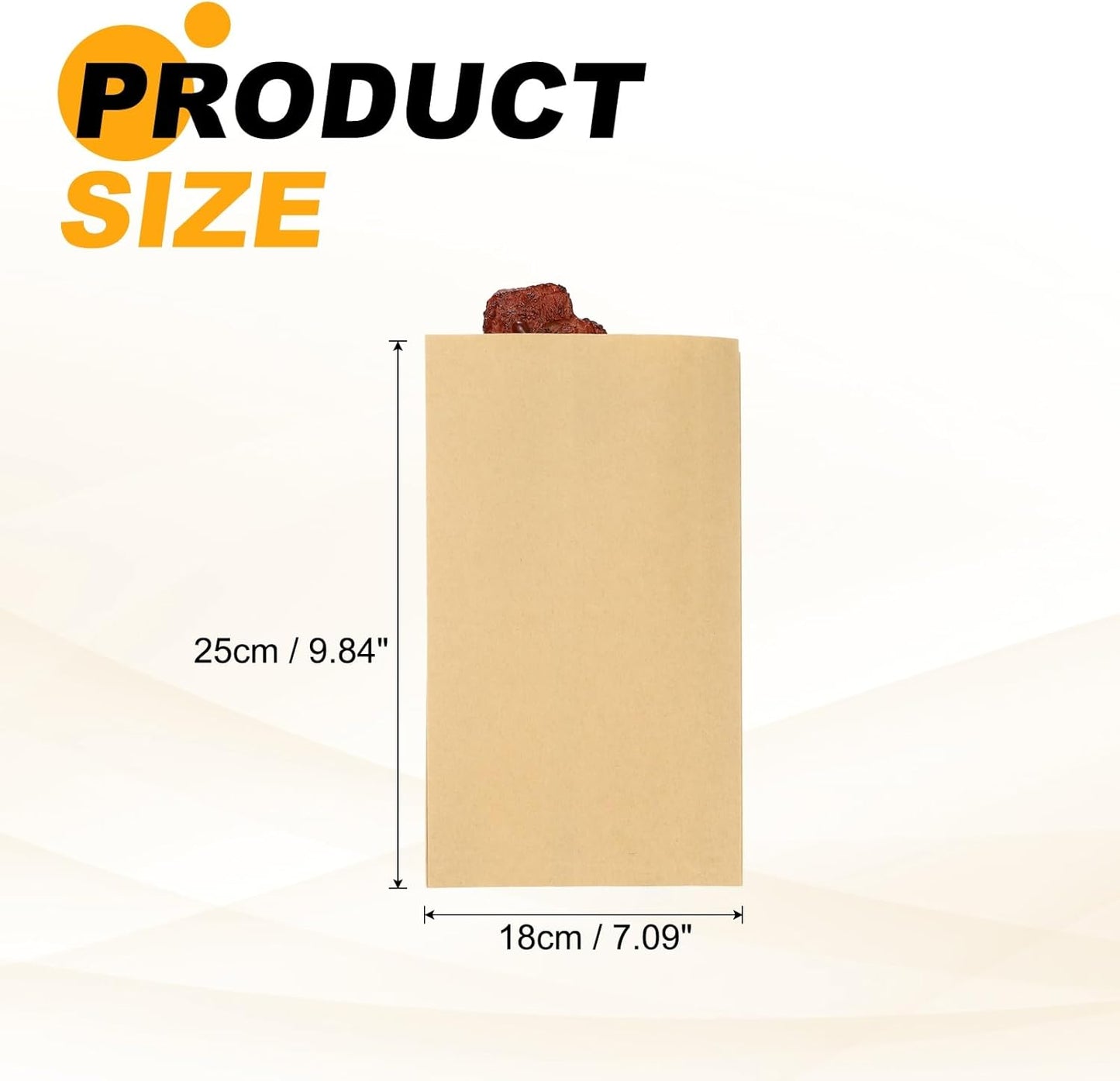 PATIKIL 7.09x9.84 Inch Paper Sandwich Bags, 100 Pcs Pastry Bag Small Pastry Bags Cookie Sleeves Food Packaging for Bakery Treats, Light Brown