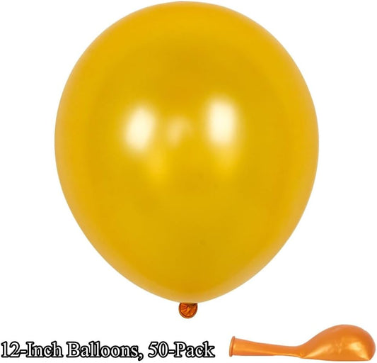 50 Pack 12 Inch Gold Latex Balloons for Party Decorations, Thick Premium Balloons for Wedding, Anniversary, Graduation, Holiday, Photo Backdrop, Arch & Garland, Air or Helium