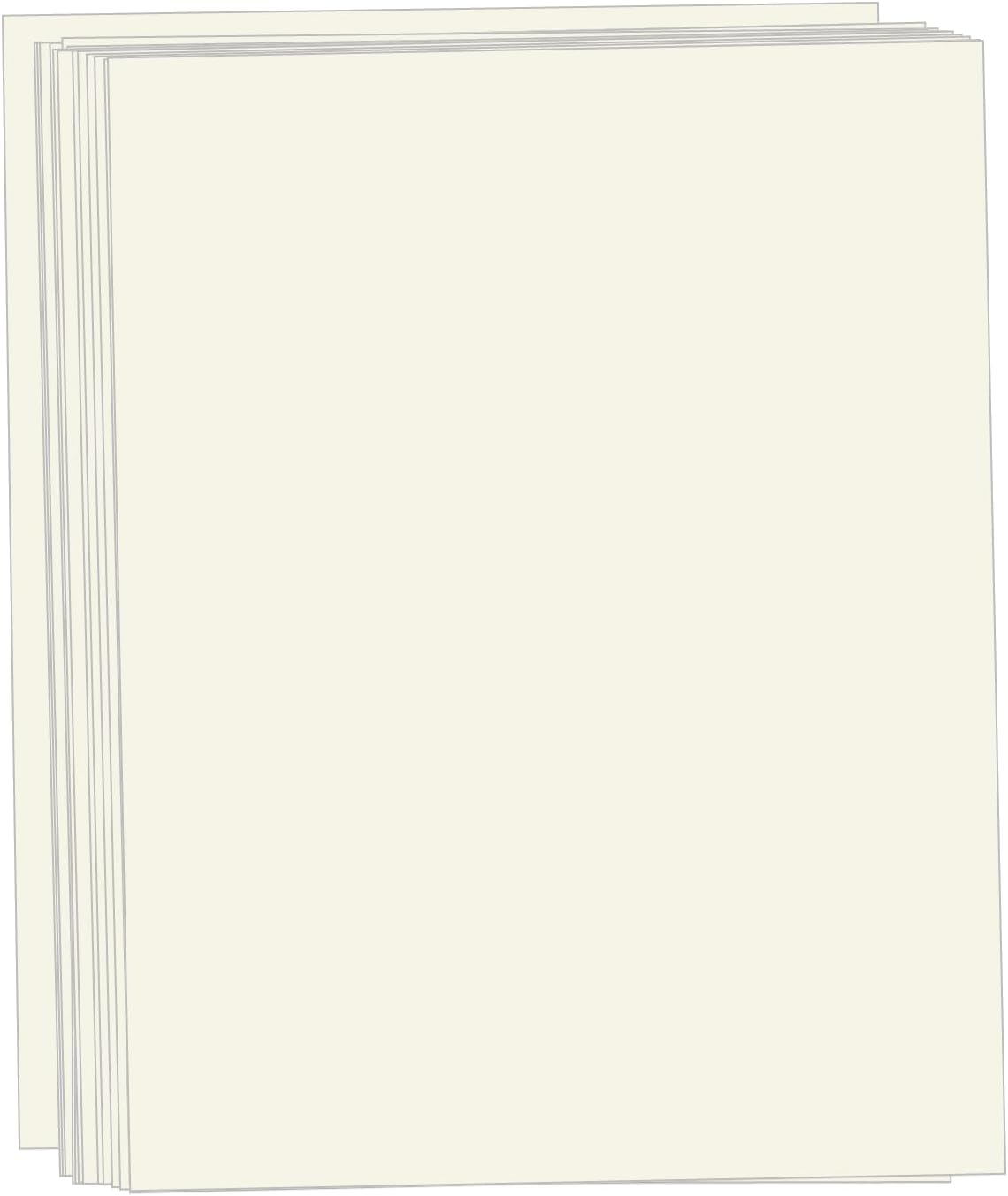 50 Sheets Cream Cardstock 8.5 x 11, Creebe 65lb Off White Card Stock Ivory Printer Paper for Cards Making, Office Printing, Wedding