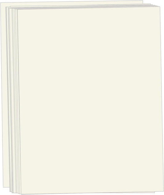 50 Sheets Cream Cardstock 8.5 x 11, Creebe 65lb Off White Card Stock Ivory Printer Paper for Cards Making, Office Printing, Wedding