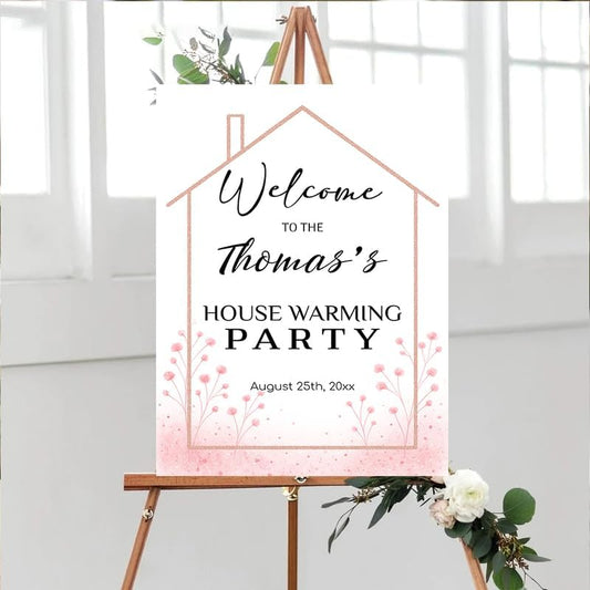 Personalized Housewarming Party Welcome Sign, New Home New Beginning New Memories, Welcome To Housewarming Party, Housewarming Décor, New House Party Sign, Housewarming Party Sign#1