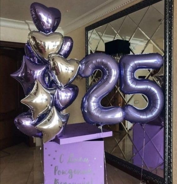 Purple Number 9 Balloon 40 Inch, 9th Birthday Party Decorations for Children, Giant 9 Foil Balloon for Party Supplies