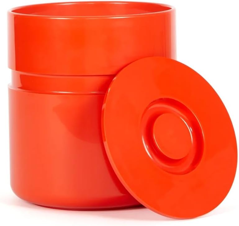 Asti Ice Bucket | Hellerware | Sergio Asti (Red Orange)