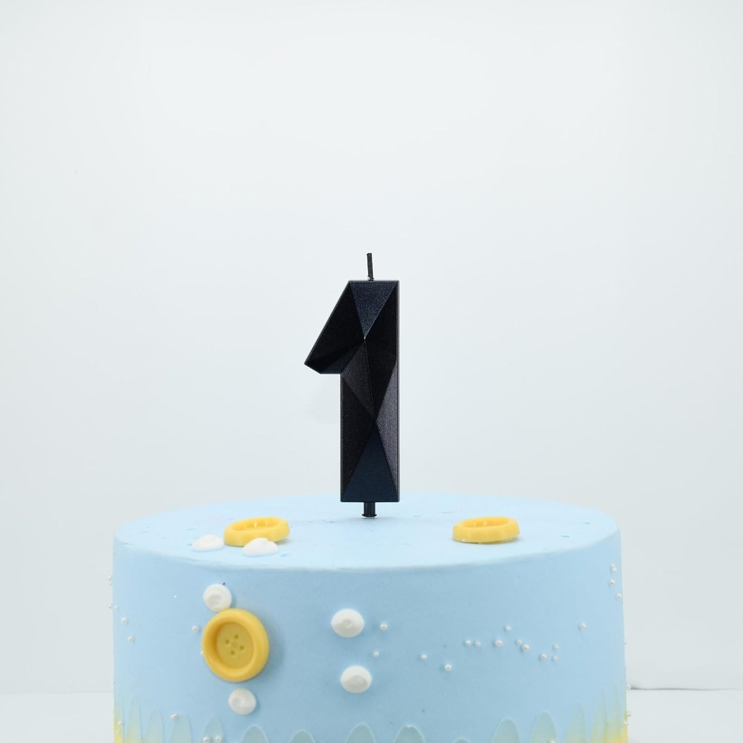 DERVENTA Large Birthday Candle Number 3D Black 3.7 inch Party Celebration Anniversary Decoration Cake Topper 1 Piece (Number 11 Black)
