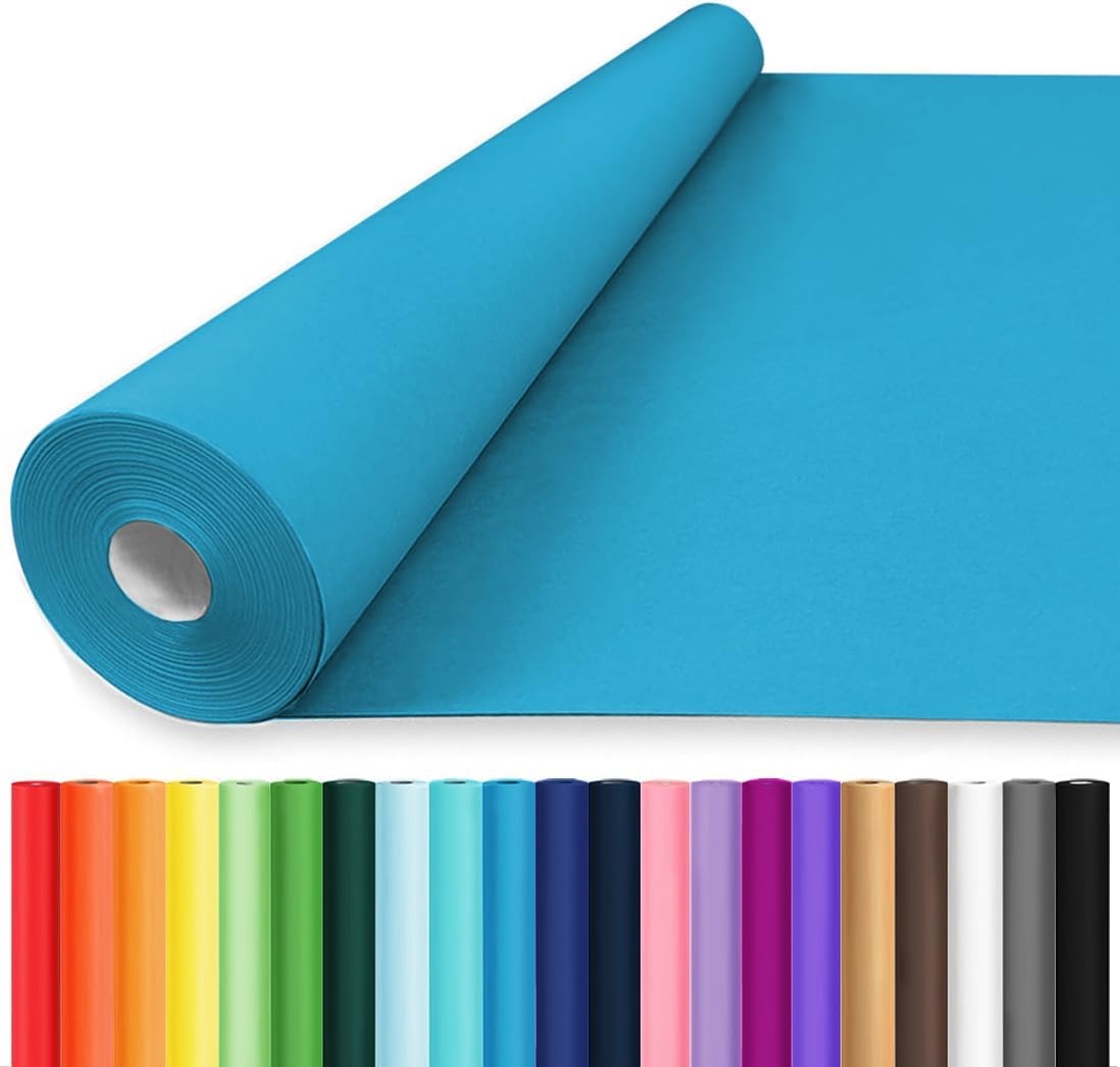 Vanhench 48" x 2400" (200') Lake Blue Wrapping Paper, Solid Color Kraft Craft Art Paper for Gift Wrap & Bulletin Board, School Supplies, Classroom Must Have, Arts & Crafts Supplies