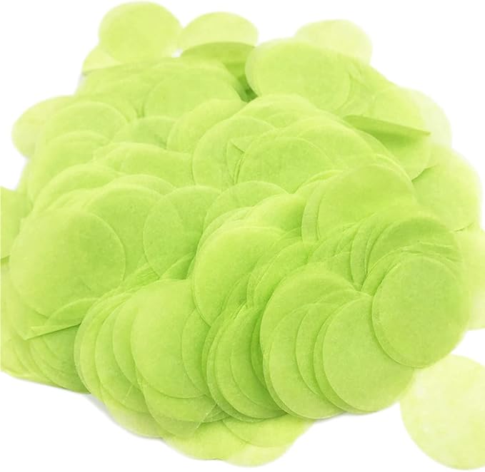 Tissue Paper Confetti 5000 Pieces Green Round Confetti 1 inch Paper Circle Confetti Dots for Table Wedding Birthday Party Decoration