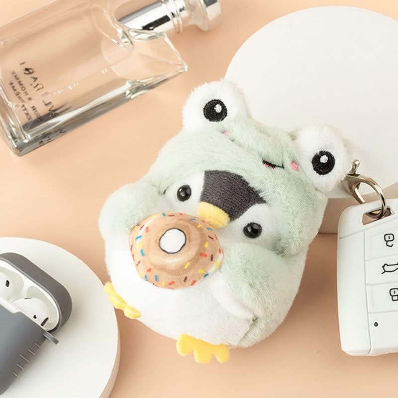 BONICI Men Women Creative Cute Lovely Cosplay Costume Play Changing Clothes Donut Penguin Pendant Keychain Key-Chains Keyring Gift Pendant Handbag Tote Purse Backpack Decoration Car Key -Shiba Inu