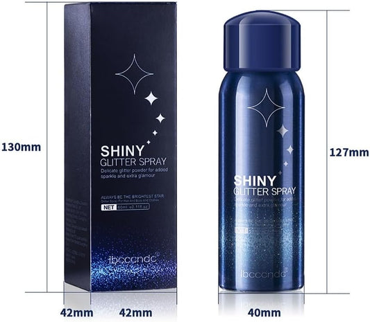 Body Glitter Spray for Hair, Body and Clothes - Long-Lasting Shimmer Suitable for Stage, Festival, Rave, Makeup, Prom - 60ML