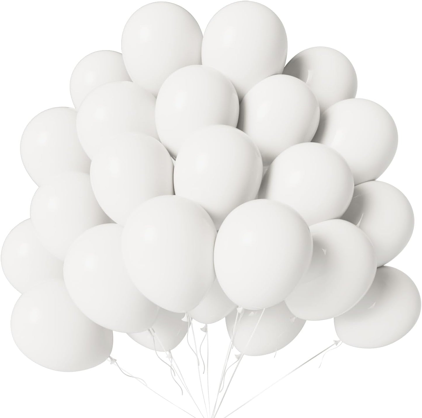 White Balloons 100 Pack 12 Inch White Latex Balloons for Wedding Birthday Baby Shower Engagement Anniversary Party Decorations