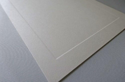 Limited Papers(TM) 4 Bar RSVP White Panel Card 100 Pound Cover - 100 Cards