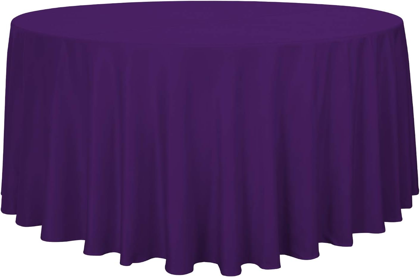 sancua Round Tablecloth - 108 Inch - Water Resistant Spill Proof Washable Polyester Table Cloth Decorative Fabric Table Cover for Dining Tables, Buffet Parties and Camping, Purple