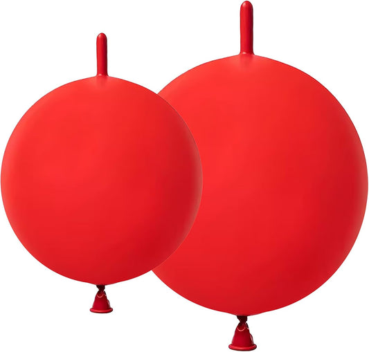 Red Link Balloons 6 Inch 12 Inch 120 Pcs Latex Linking Balloons for Birthday Wedding Party Festival Decorations
