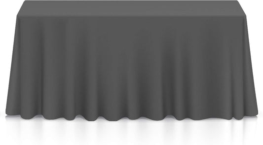 Lann's Linens - 90" x 156" Premium Tablecloth for Wedding/Banquet/Restaurant - Rectangular Polyester Fabric Table Cloth - Dark Gray