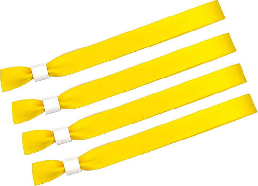 100 Pack Wrist Bands - Yellow Wristbands for Events,Wristbands for Concerts Festival Admission Party 13.7” x 0.59”