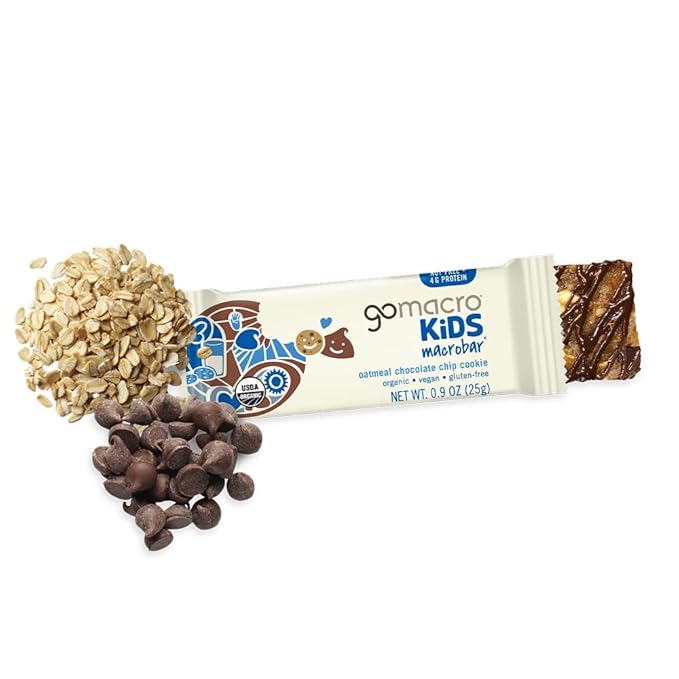 GoMacro MacroBar Organic Vegan Protein Bars - Mint Chocolate Chip & Oatmeal Chocolate Chip (2.3 Ounce Bars, 12 Count) (Pack of 2)