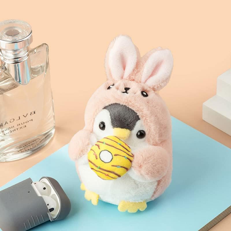 BONICI Men Women Creative Cute Lovely Cosplay Costume Play Changing Clothes Donut Penguin Pendant Keychain Key-Chains Keyring Gift Pendant Handbag Tote Purse Backpack Decoration Car Key -Tiger