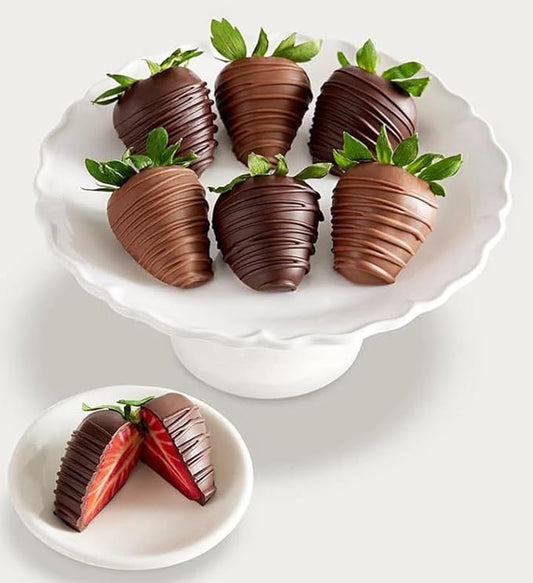 Shari’s Berries Artisan Belgian Mixed Milk & Dark Chocolate Strawberries | Gourmet Gift Delivery (Two Dozen, 24 Berries)