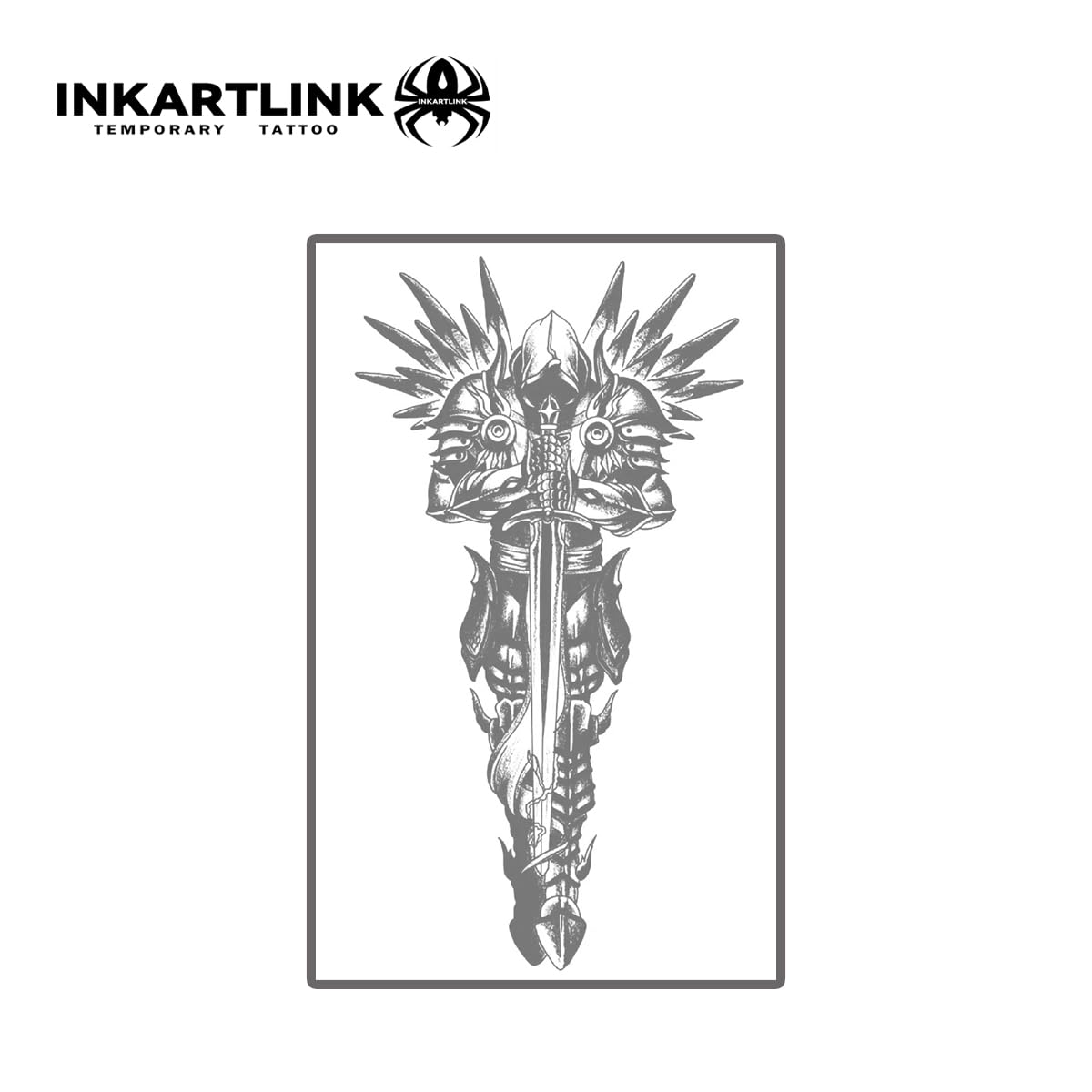 INKARTLINK 2 Sheets Extra Large Semi permanent Tattoos, Temporary Tattoos, Adult Art Designs, Waterproof, Realistic, No Adhesive, Non-Reflective, Lasts 1-2 Weeks,(Eternal Guardian)
