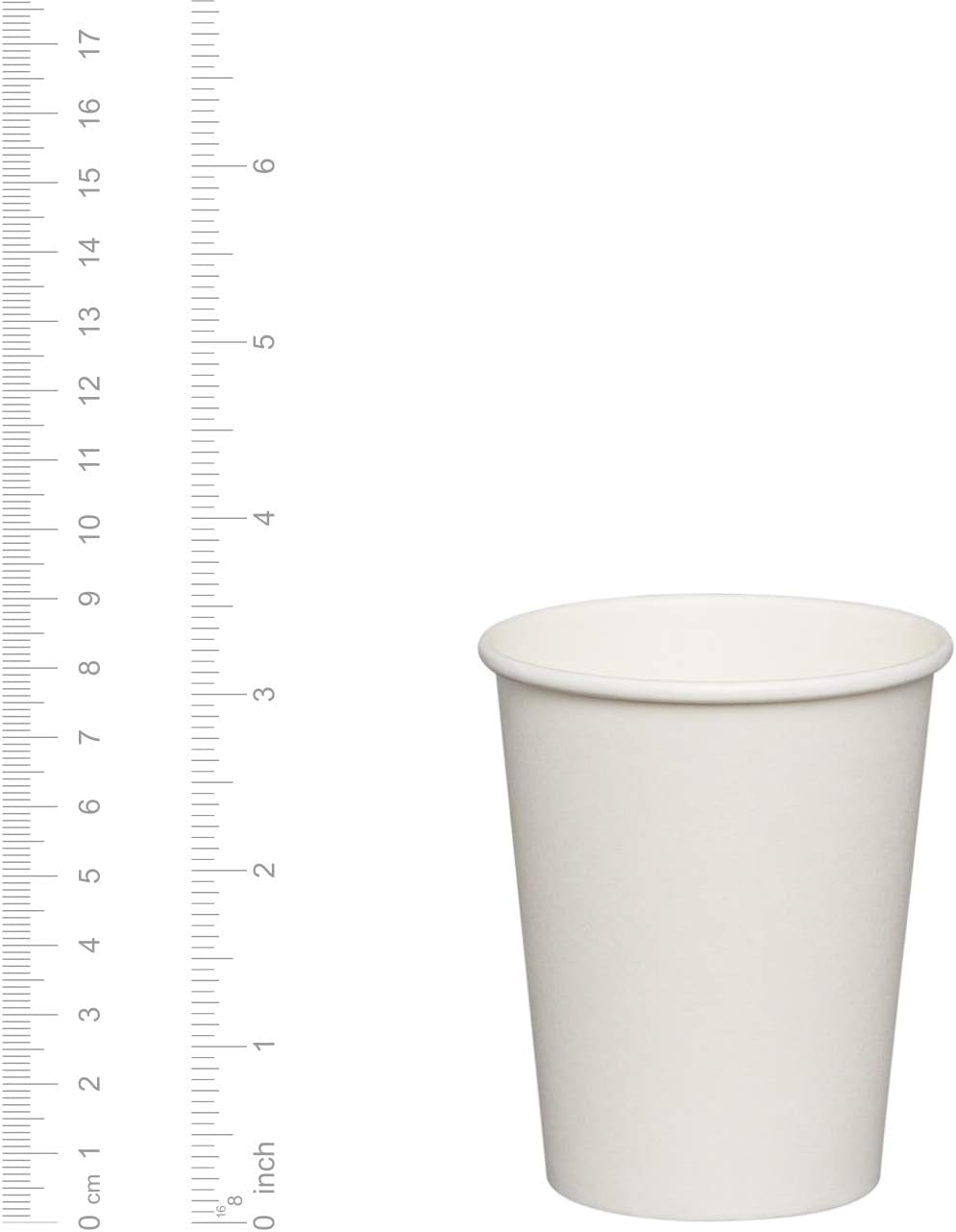 GUSTO [8 oz. - 300 count] Disposable White Paper Cups, Hot Coffee Cups - Eco-Friendly Hot Cups