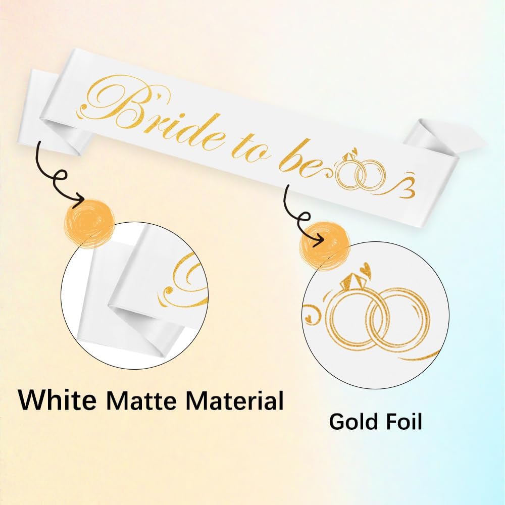 Bride Sash White Team Bride Sash Black 7PCS Bridesmaid Sashes Bride to Be Gifts Bachelorette Sashes for Bridal Party Wedding Decorations for Home Party Bride to Be Decorations Bridal Party Sashes