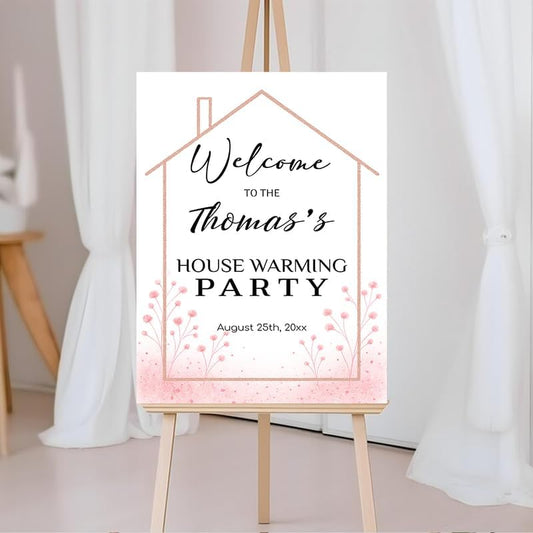 Personalized Housewarming Party Welcome Sign, New Home New Beginning New Memories, Welcome To Housewarming Party, Housewarming Décor, New House Party Sign, Housewarming Party Sign#1