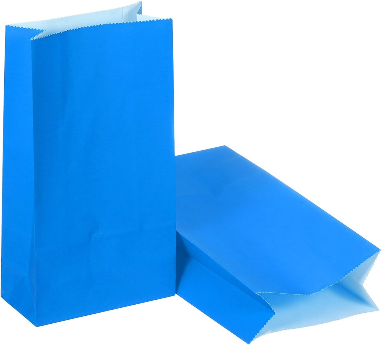 PATIKIL Party Favor Bag, 50 Pcs 8.7x2.4x4.7 Inch Mini Paper Candy Bags Gift Treat Celebration Halloween Goody Birthday Wedding Party with Stickers, Navy Blue