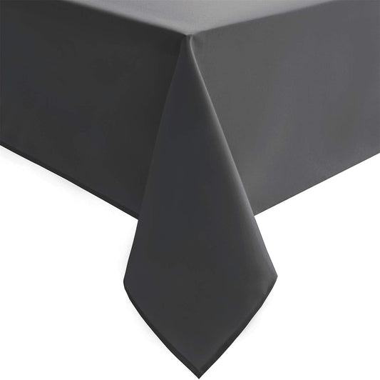 Hiasan Square Tablecloth - Waterproof and Spillproof Dining Room Washable Polyester Table Cloth for Dining Room, 54 x 54 Inch, Grey