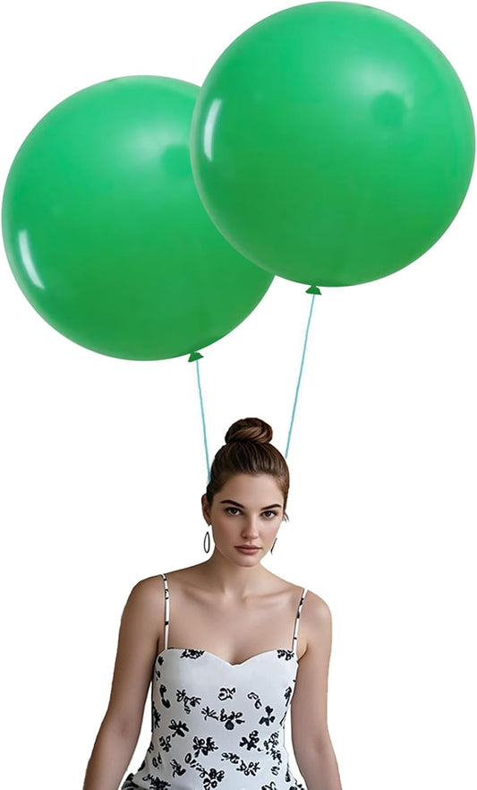 15Pcs 24 Inch Balloons Green Giant Round Balloons Large Balloon for Festival, Christmas, Birthday Party Decorations